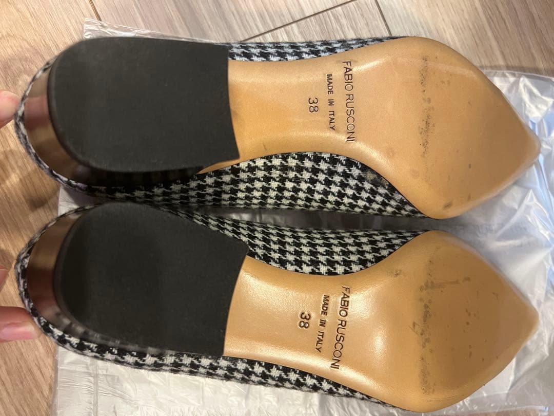 FABIORUSCONI ファビオルスコーニ 千鳥 パンプス24.5cm FABIO RUSCONI WWW_OLIVIERBERNSTEIN_COM