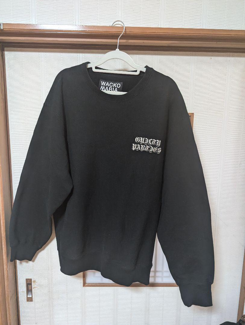 ワコマリア スウェット GUILTY PARTIES 刺繍ロゴ ブラック Ｍ