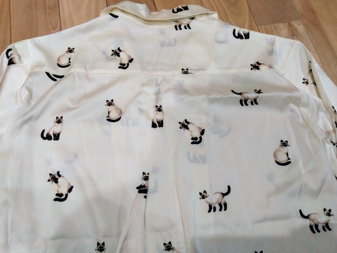 ジェラートピケ　新品　シャムネコ　パジャマ　上下セット　ワンピース　ルームウェア
