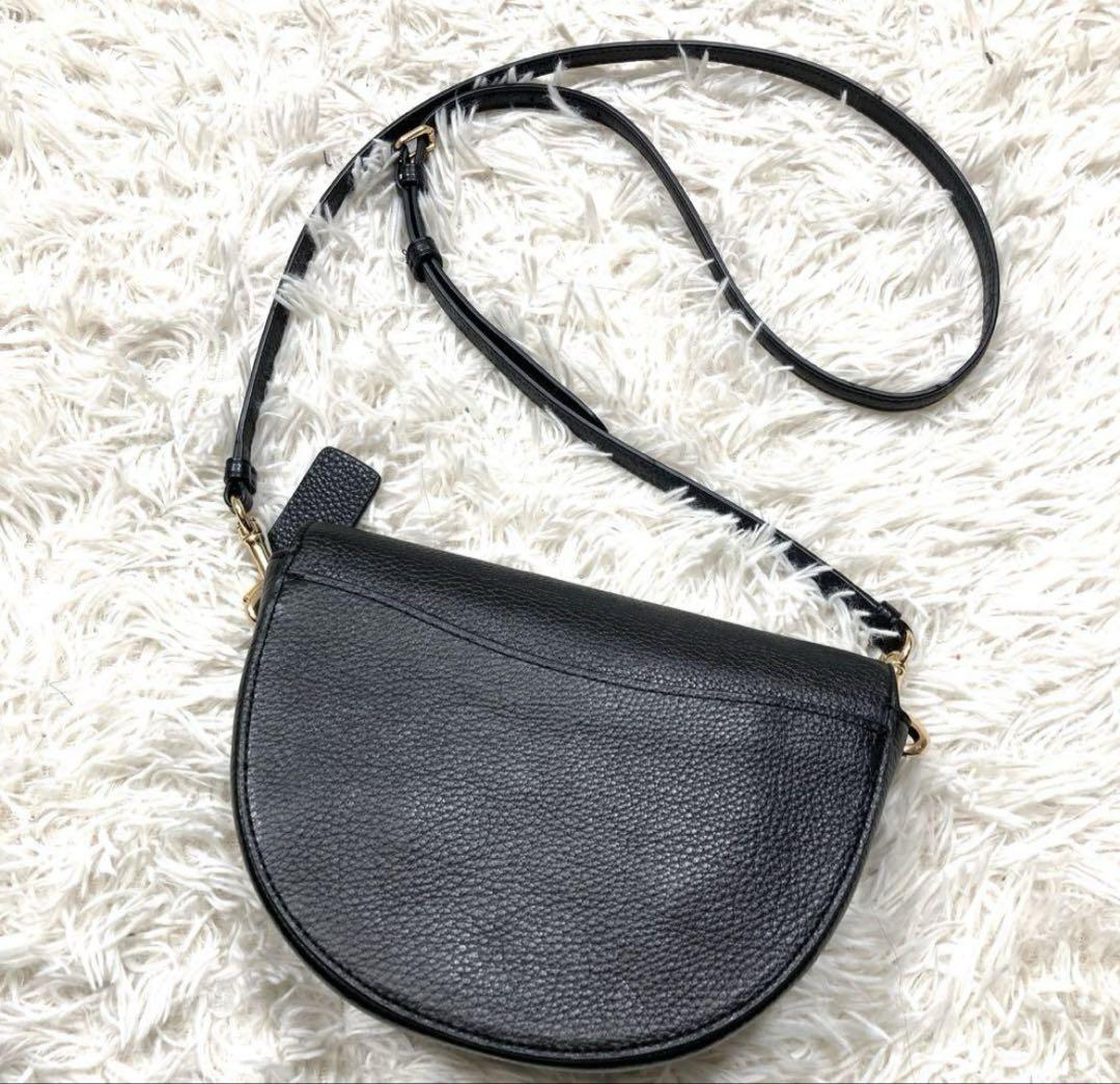美品！COACH ブラック ショルダーバッグ レザー