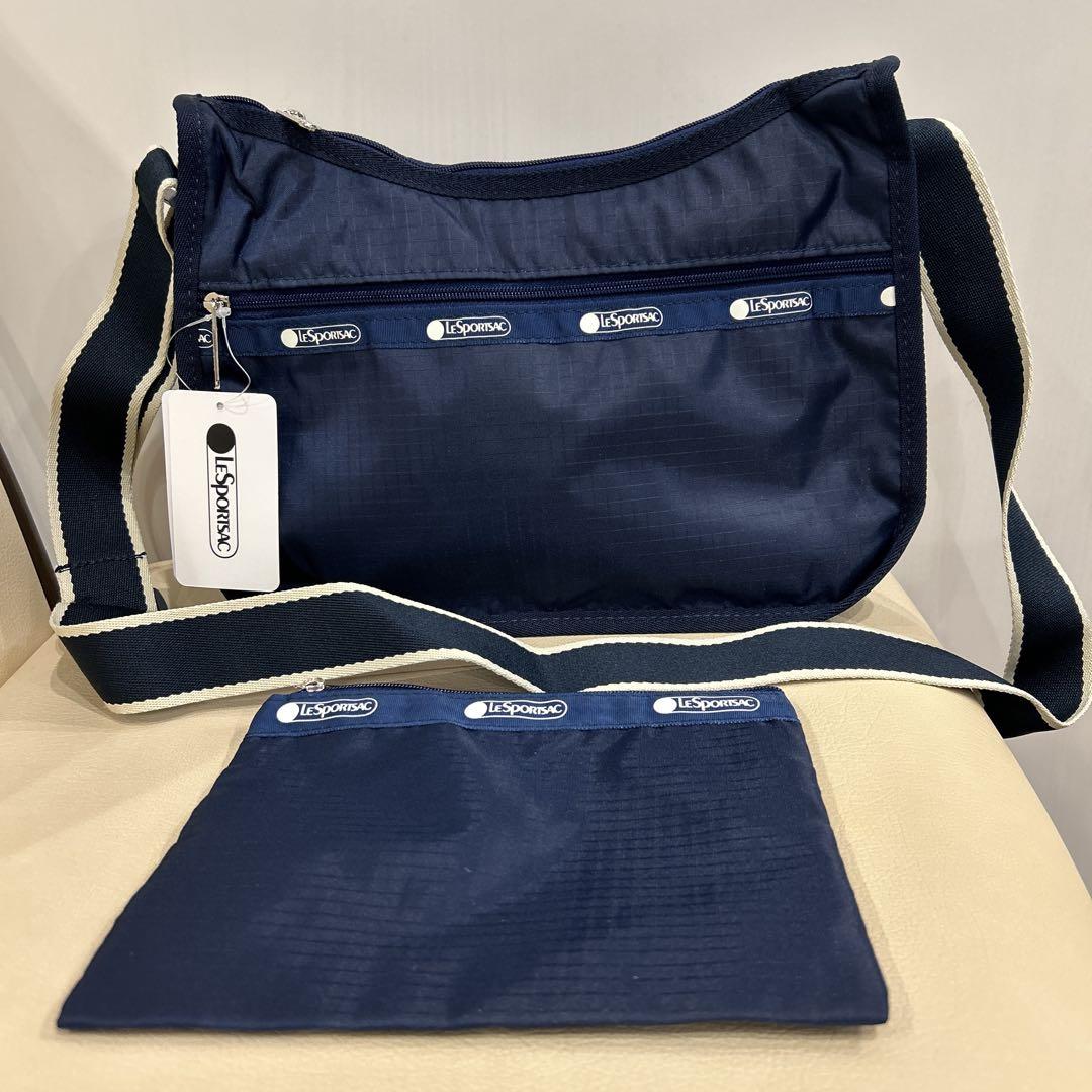 レスポートサック！ショルダーバッグ　ネイビー新品 新品】レスポートサックショルダーバッグポーチ付き ネイビー