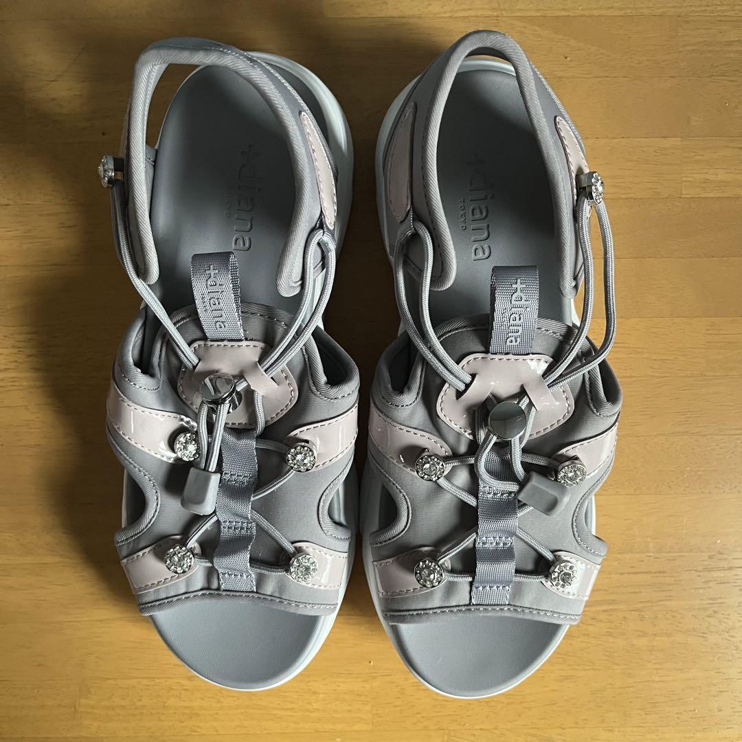 ＋diana 軽量フットベッド スポーツサンダル 24.5