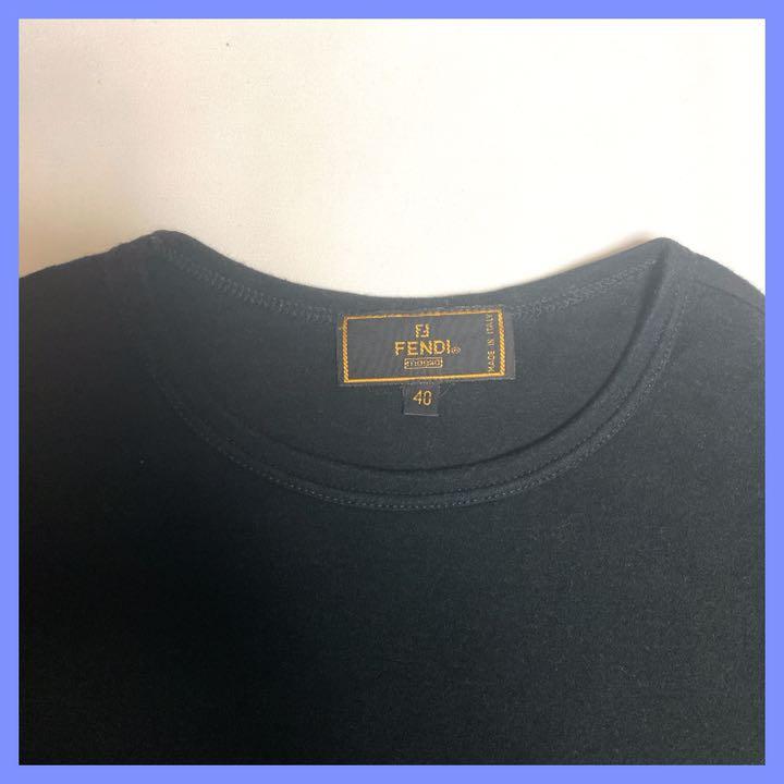 【FENDI】お買得★刺繍 Tシャツ FENDI 長袖 Tシャツ 刺繍 トップス