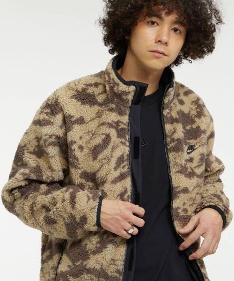 NIKE XLサイズ メンズ リバーシブル ボアジャケット カモフラ