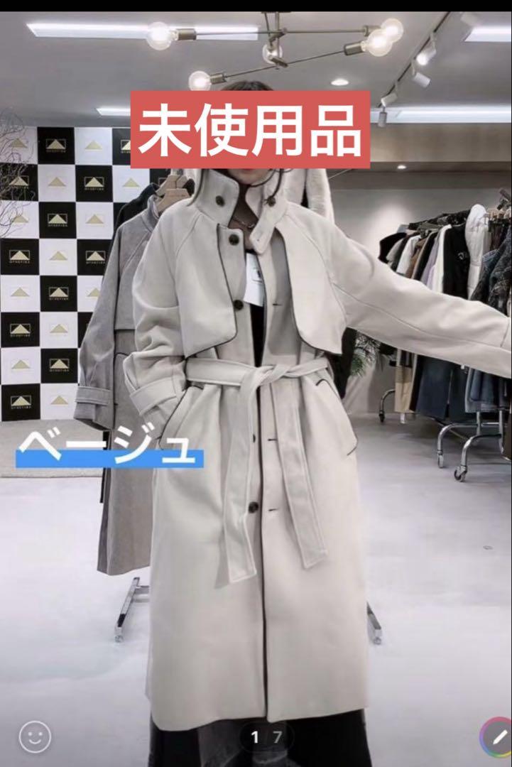ABITOKYO ベルト付きスタンドカラーコート　フリーサイズ