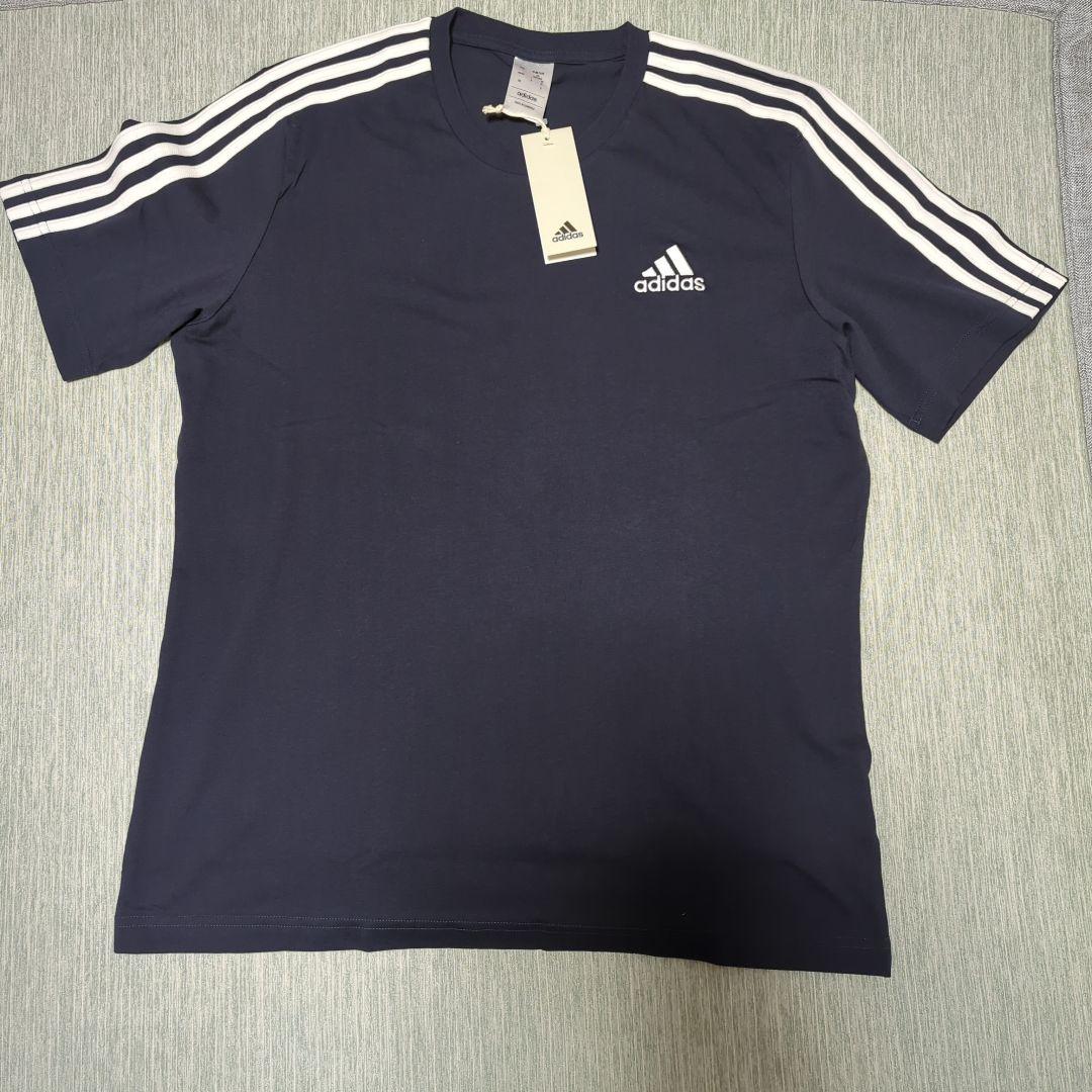 adidas アディダス Tシャツ・カットソー 紺 L 3800125M0010 アディダストップスXL紺 - メルカリ