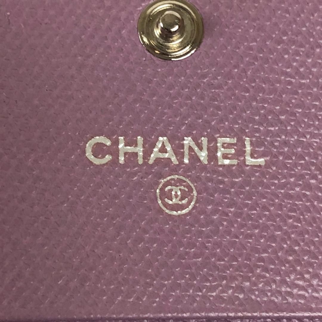 CHANEL シャネル ココボタン 三つ折り財布 ピンク 箱 ギャランティ付 CHANEL シャネル ココボタン 三つ折り財布 ピンク 箱 ギャランティ付