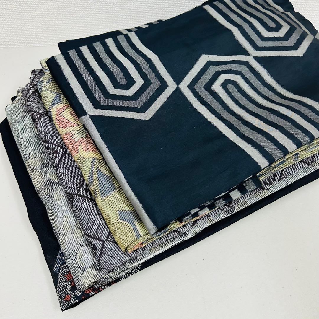 紬 着物 正絹 5着 まとめ売り リメイク材料 S-1468