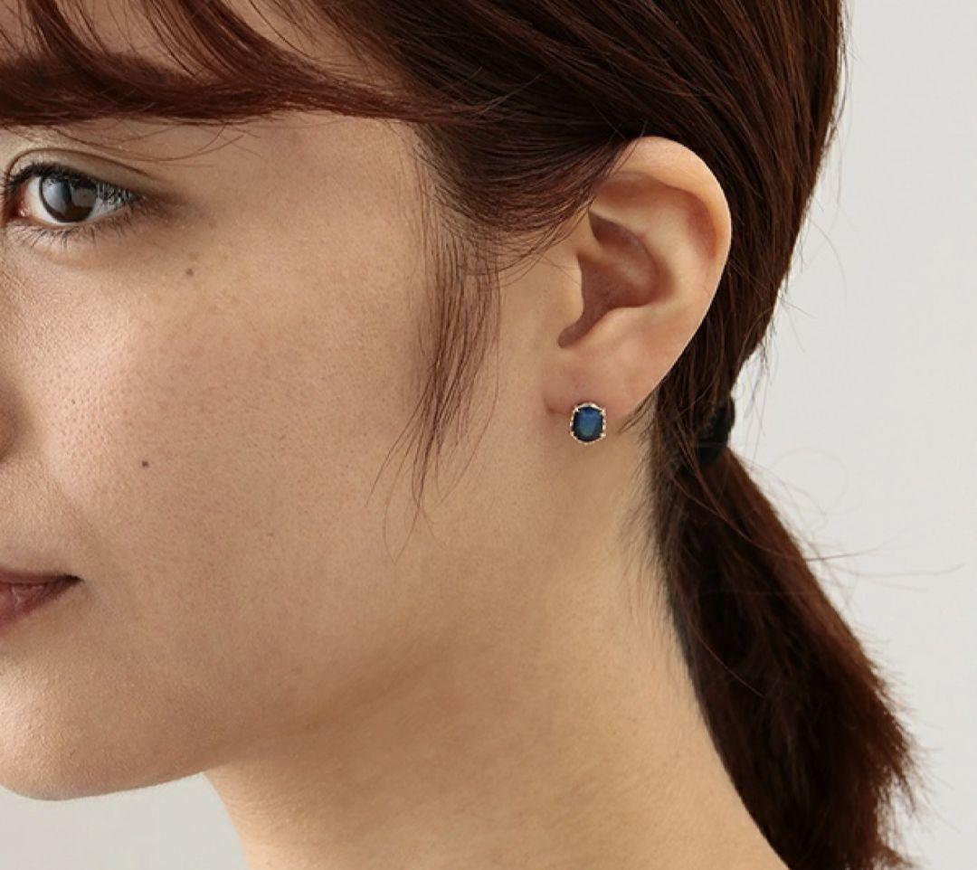 agete アガット ピアス カラーストーン K10 定価29700円