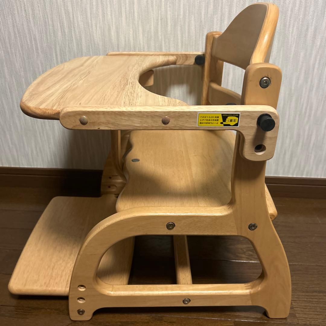 大和屋 yamatoya すくすくローチェアⅡ 2 ベビーチェアナチュラル極美品