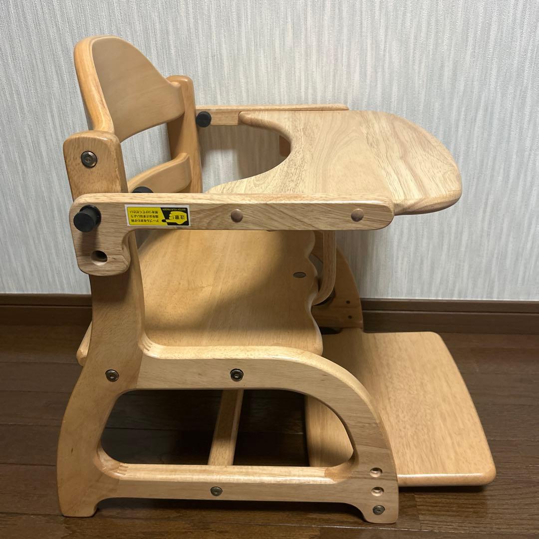 大和屋 yamatoya すくすくローチェアⅡ 2 ベビーチェアナチュラル極美品