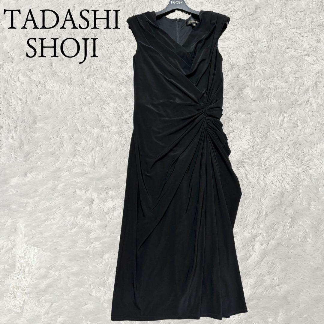 タダシショージ TADASHISHOJI ドレープワンピース ノースリーブ
