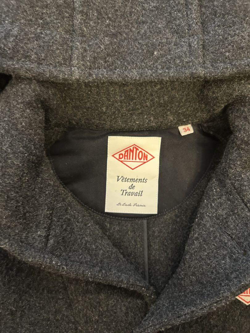 美品】DANTON フード付きロングコート ダークグレー
