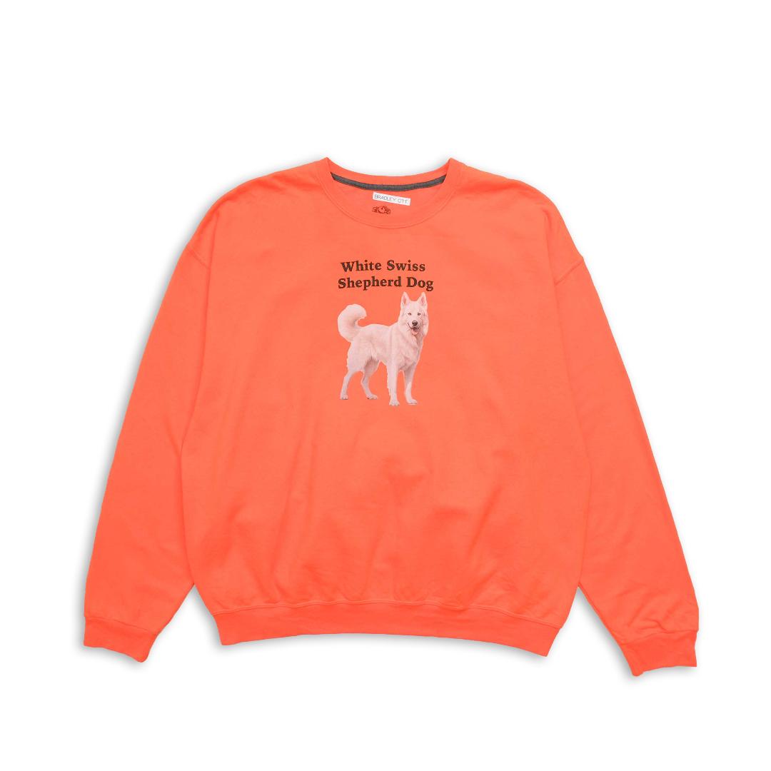 古着 ホワイトスイスシェパードドッグ スウェットオレンジ 2XL*ST271