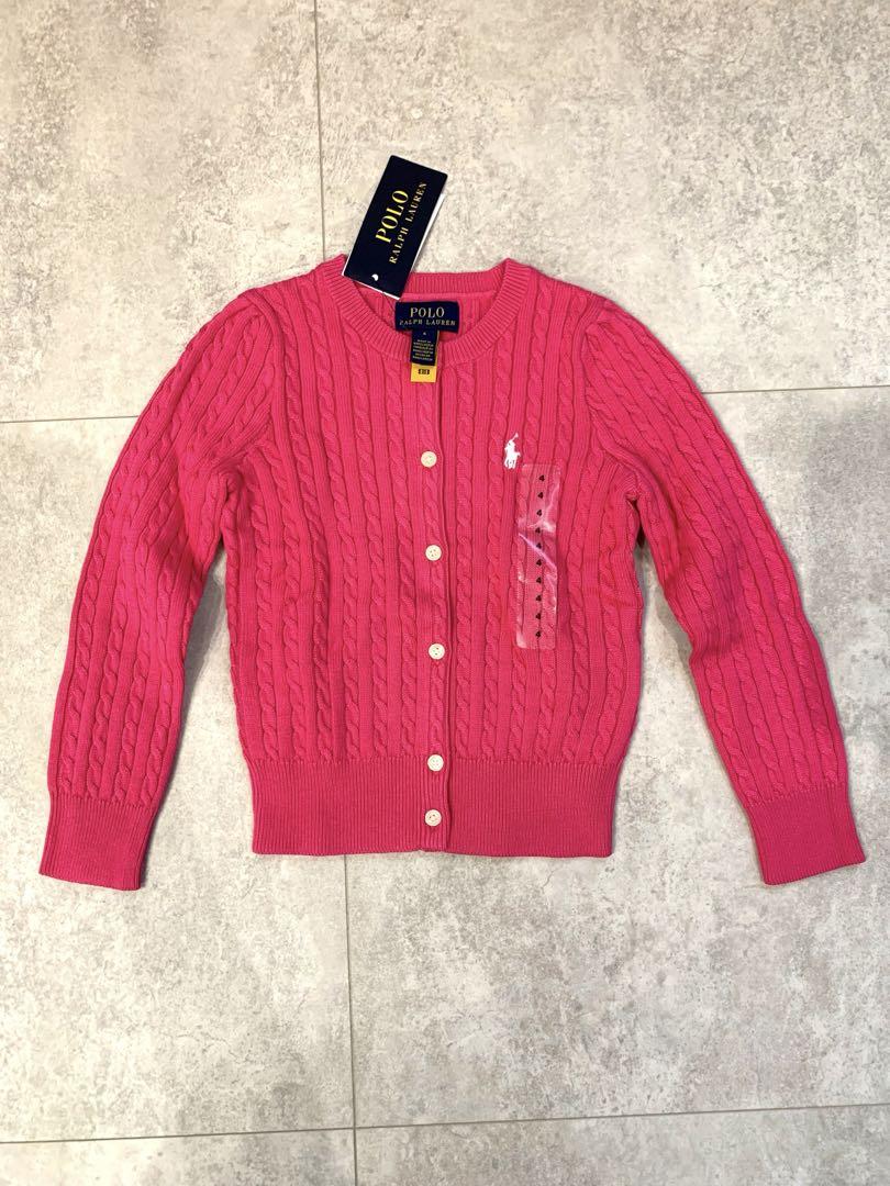 ラルフローレン　Ralphlaulen 定番　現行　カーディガン　ピンク　4T
