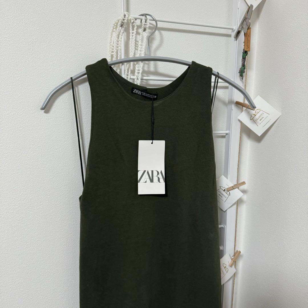 新品】ZARA コットンベアバックワンピース XS - メルカリ