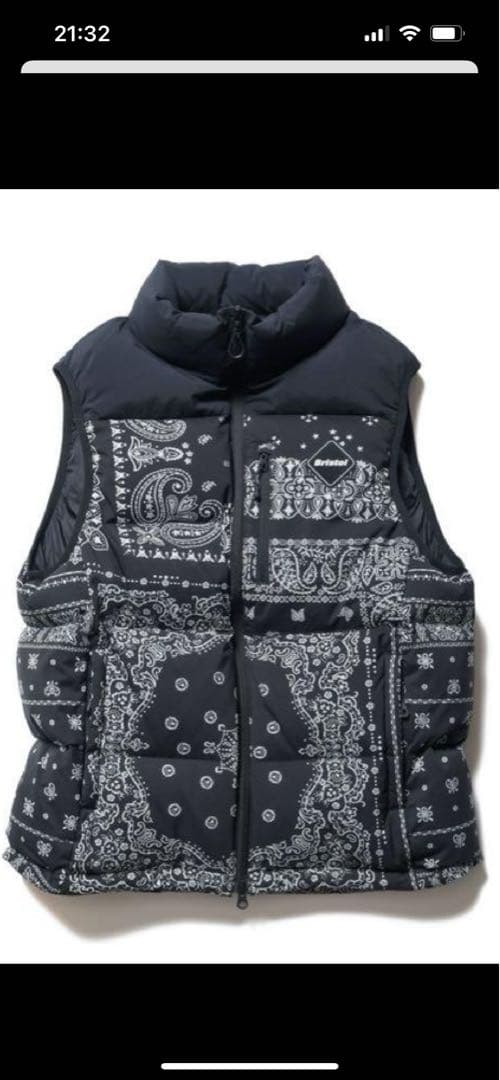 fcrb f.c.real bristol ダウンベスト 黒 XLXL(LL)・F.C.Real Bristol