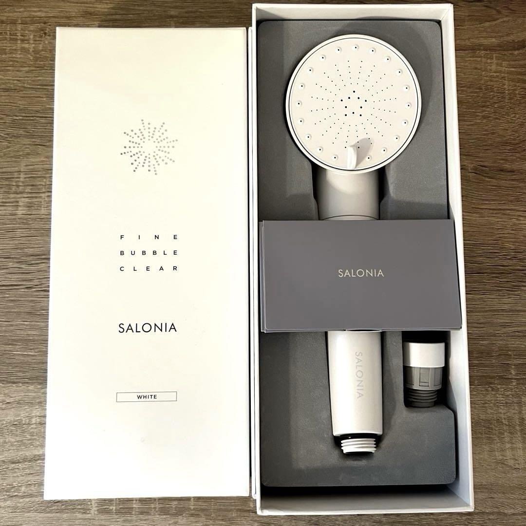 SALONIA シャワーヘッド ファインバブルクリア ホワイト