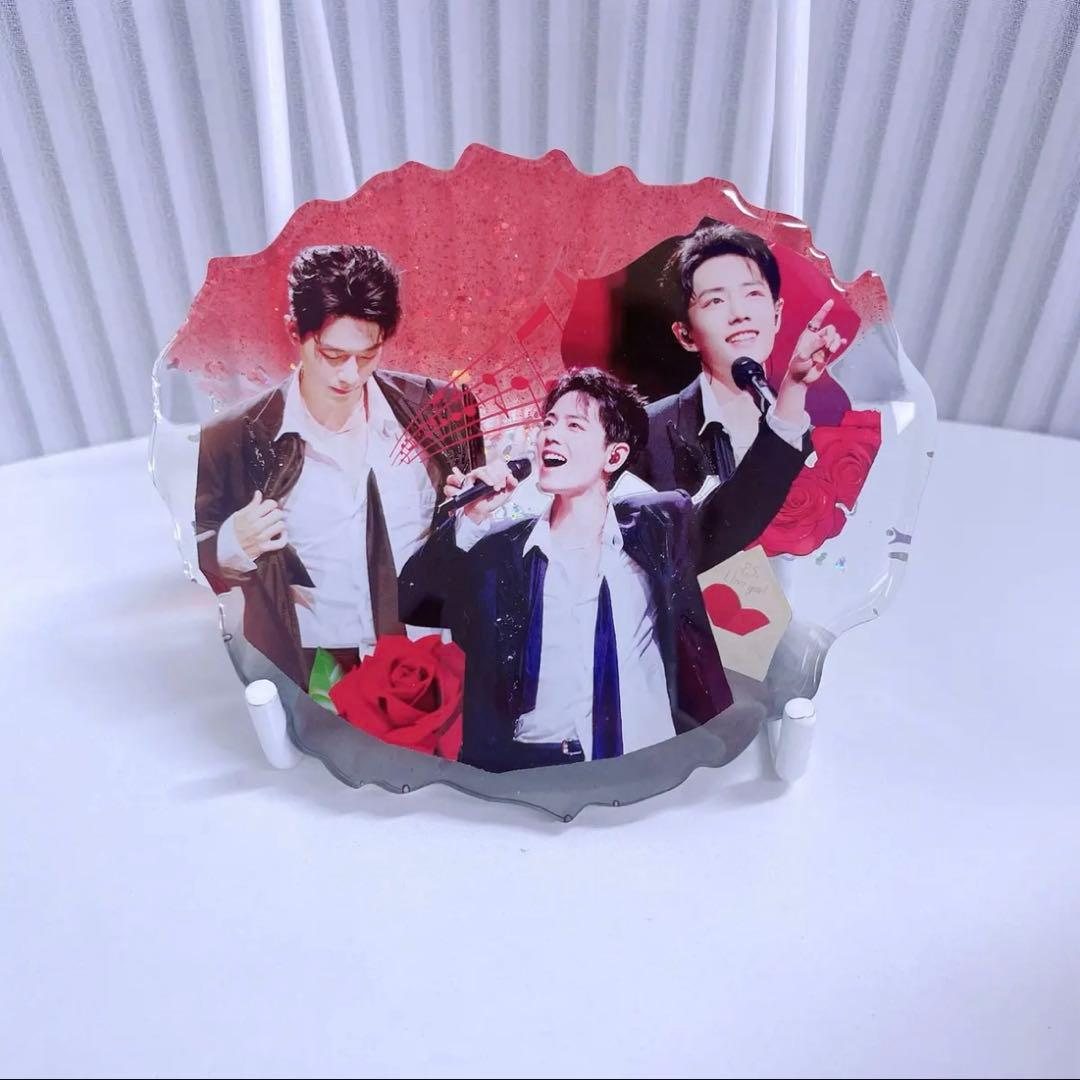 王一博 肖戦 ユニークなデザインのレジンコースター 14点セット