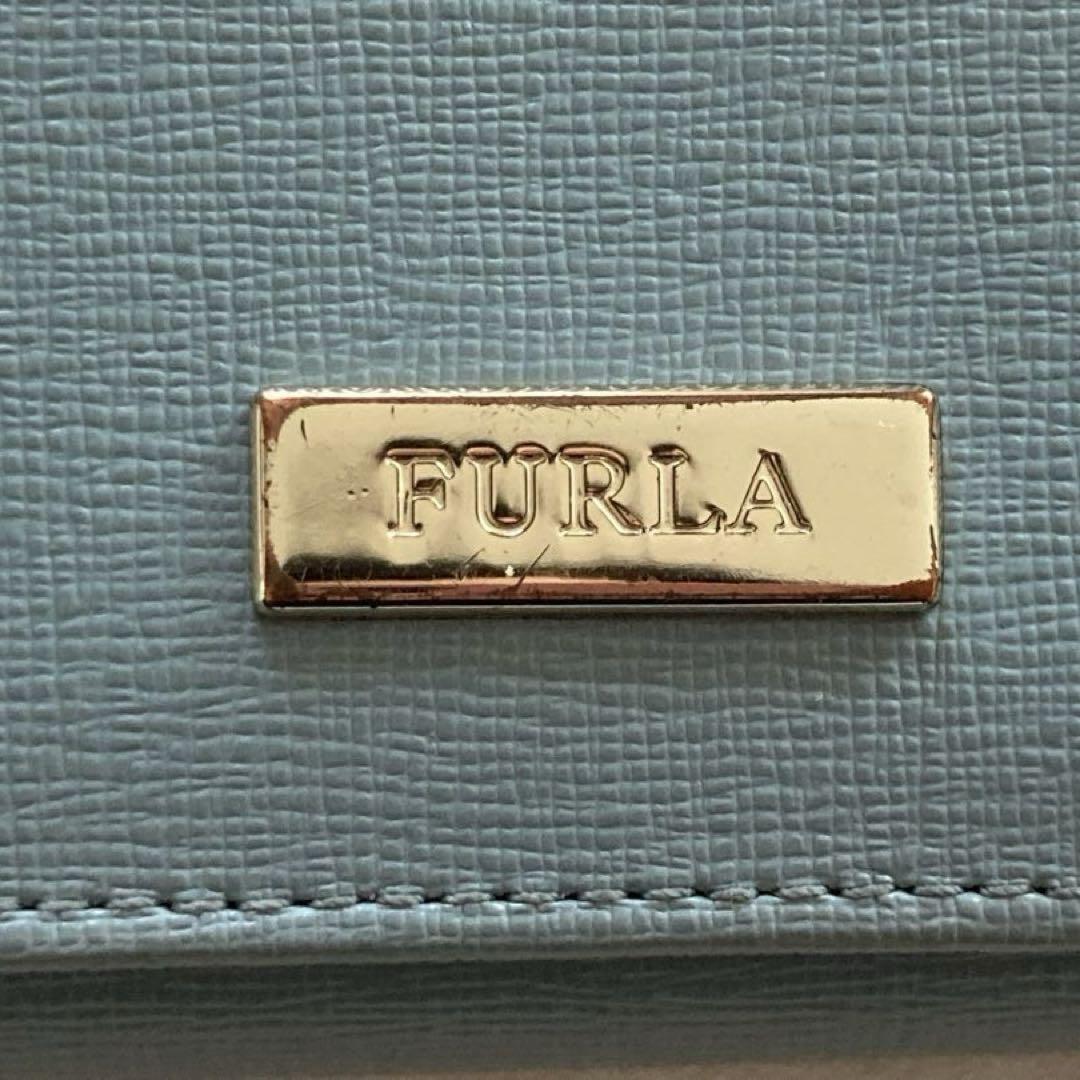 FURLA 三つ折り財布 ブルー FURLA 三つ折り財布 ライトブルー - メルカリ