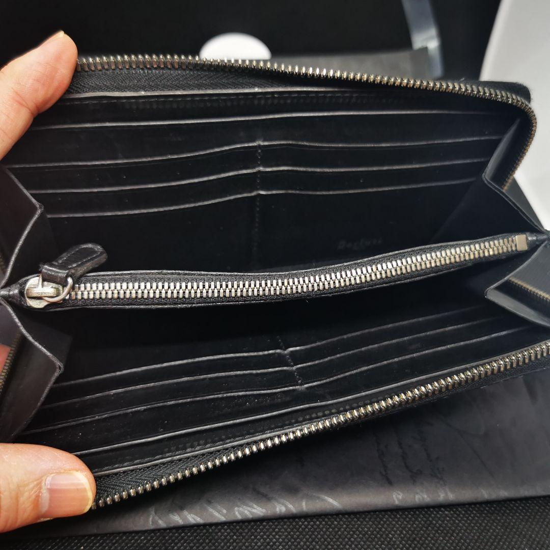 Berluti イタウバ シルバーパティーヌ ベルルッティ ネロ＆ブルー 長財布