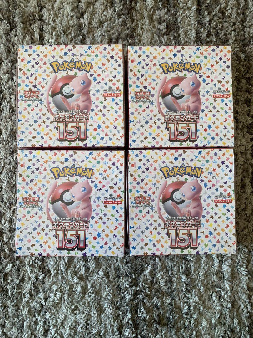 ポケモンカード 151 未開封 シュリンク付き 4箱セット 未開封 シュリンク付き ポケモンカード151 BOX 4BOX⭐︎