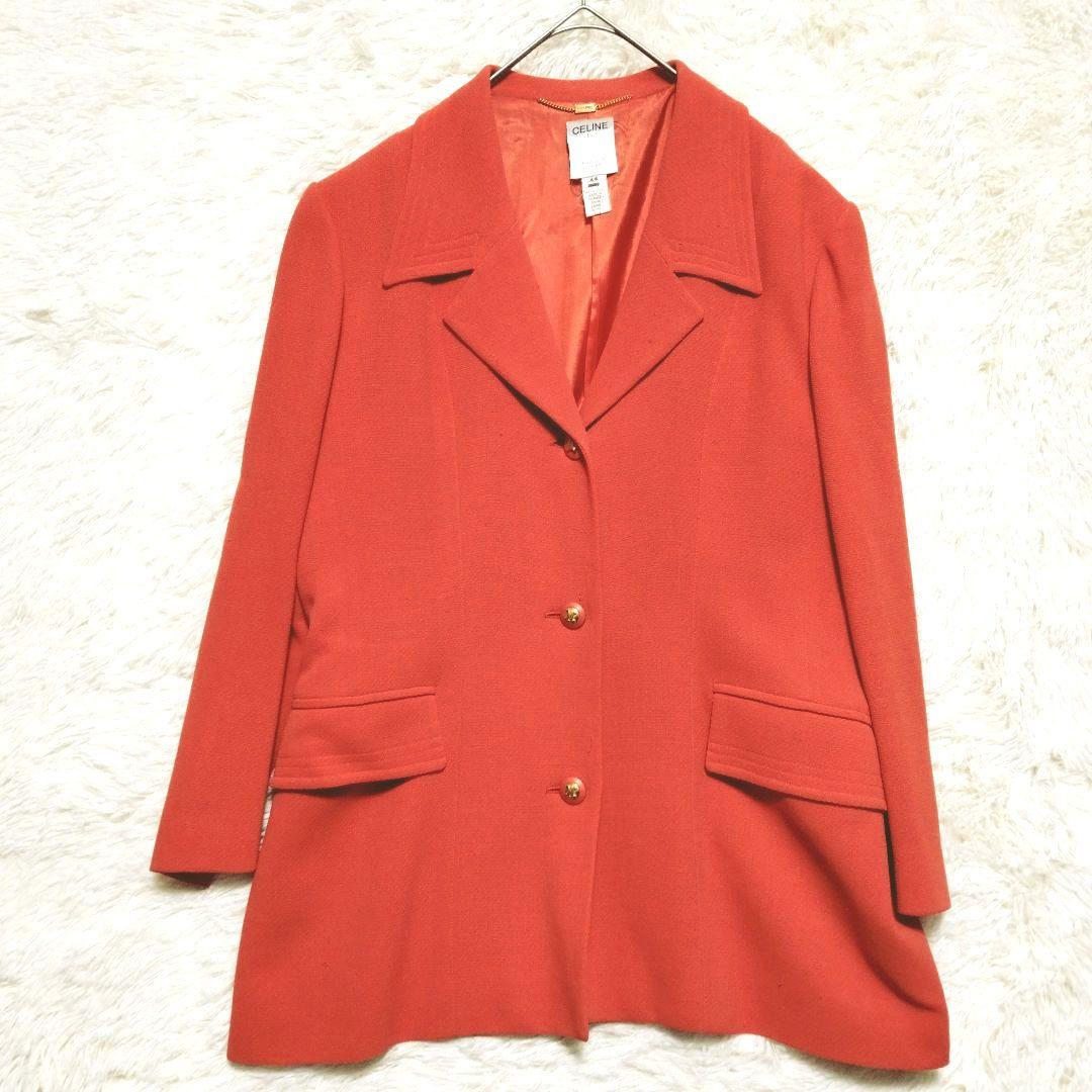 セリーヌ CELINE ヴィンテージ ツイード テーラード ジャケット 44XL LL CELINE