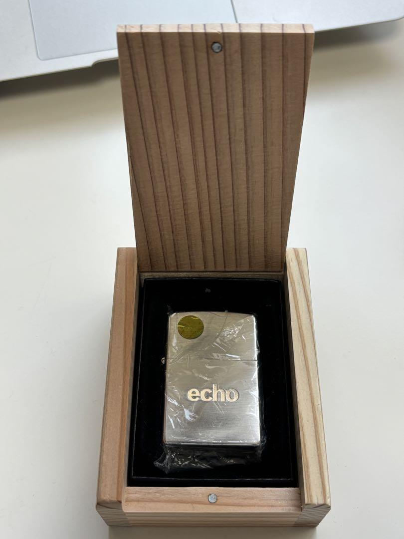 Zippo/ライター/echo/非売品/エコー/限定/ビンテージ/木箱入/未