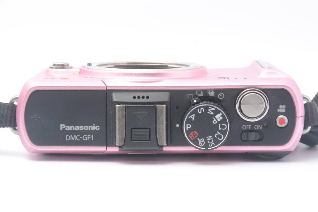ブランドバッグ通販サイト シャッター数10850回 LUMIX 充電器付き ピンク DMC-GF1 デジタルカメラ