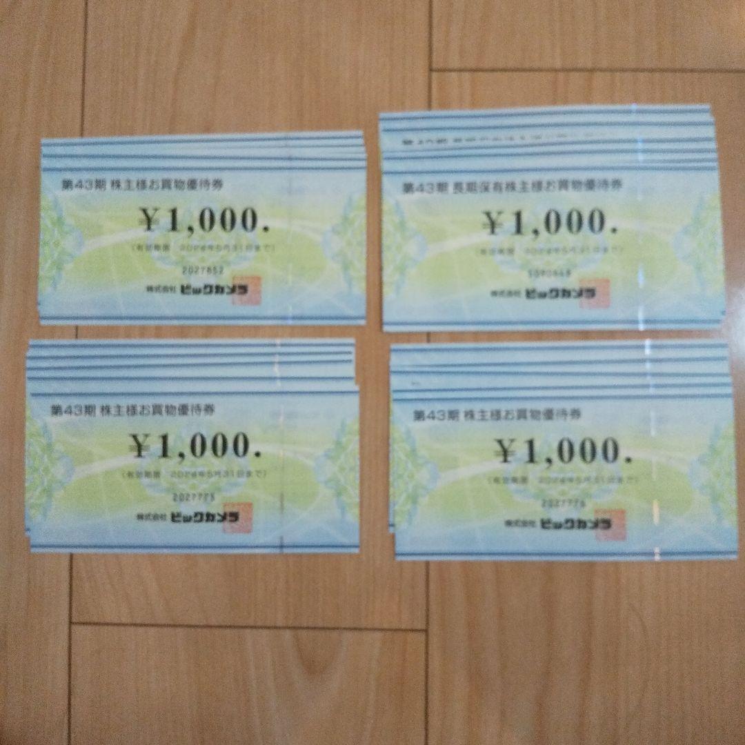 ビックカメラ株主優待券21,000分