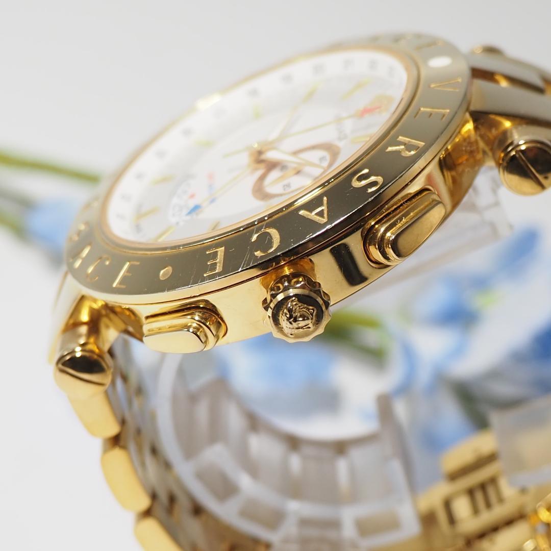 ヴェルサーチ VERSACE GMT メデューサ 腕時計 ゴールド F621
