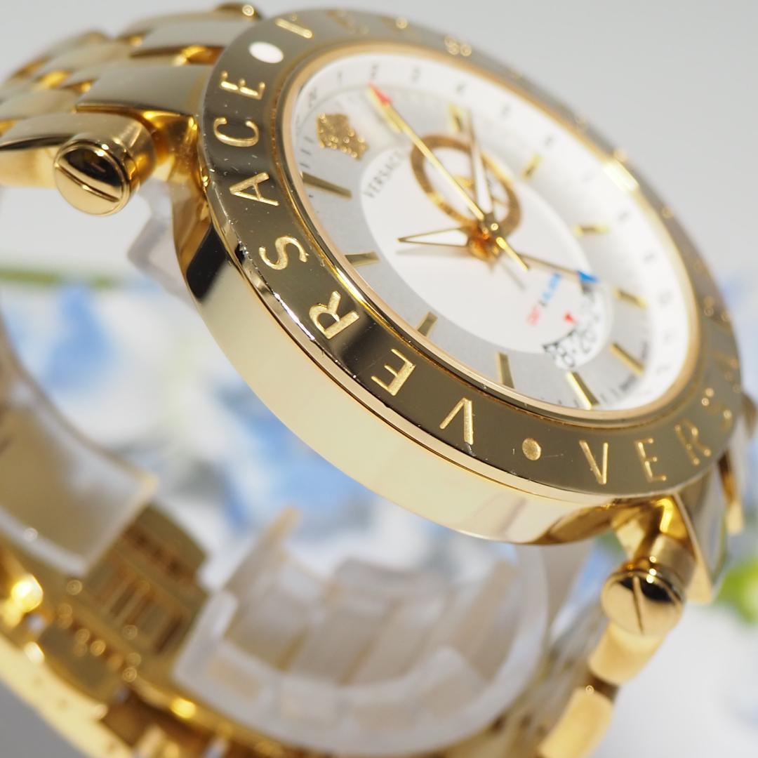 ヴェルサーチ VERSACE GMT メデューサ 腕時計 ゴールド F621