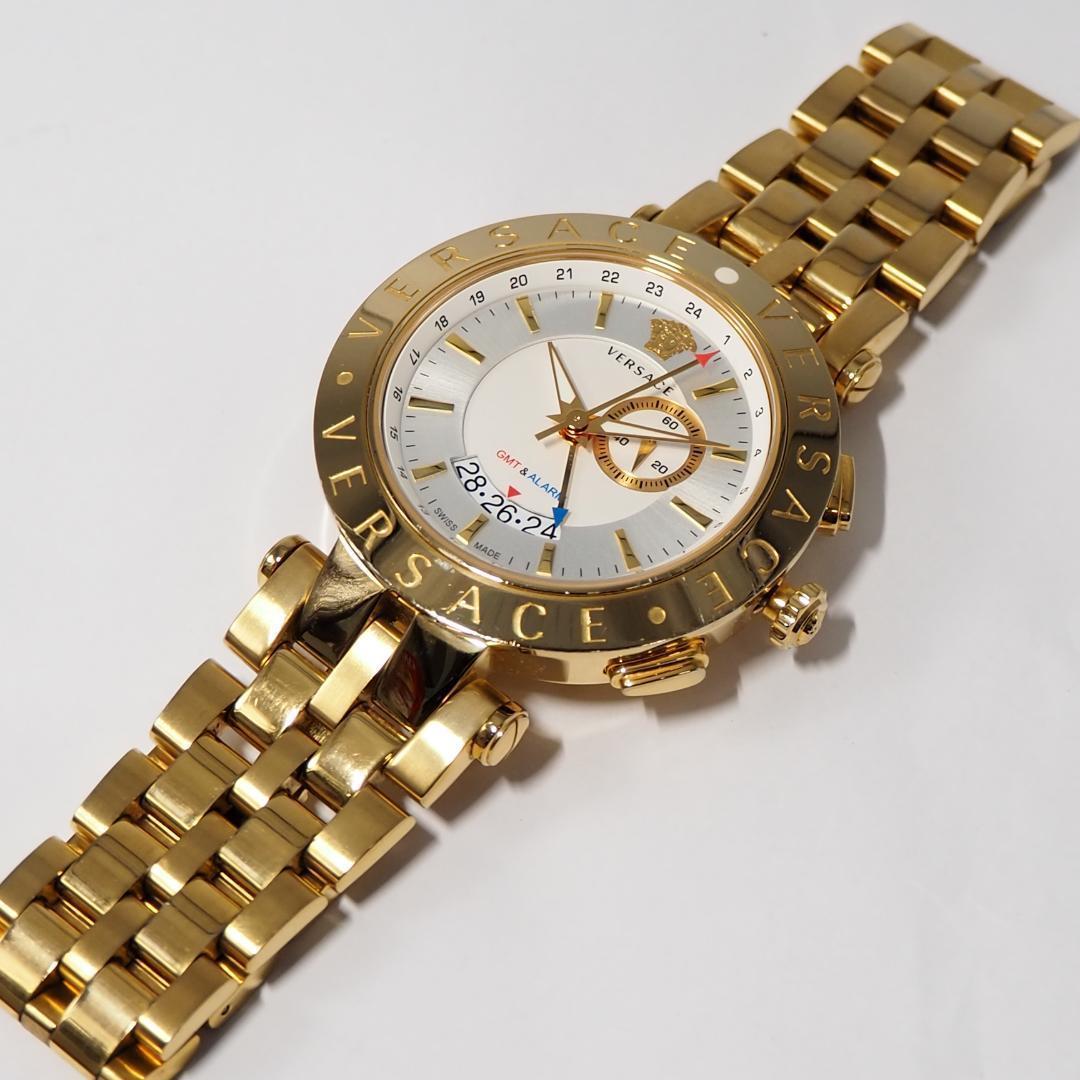 ヴェルサーチ VERSACE GMT メデューサ 腕時計 ゴールド F621