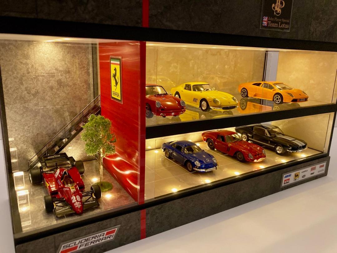 1/43・Liberty Walk風＆精密樹木・ディスプレーBOX/ネオジオラマ