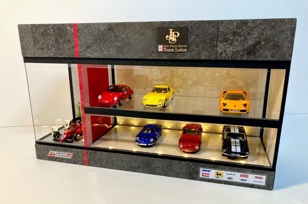 1/43・Liberty Walk風＆精密樹木・ディスプレーBOX/ネオジオラマ