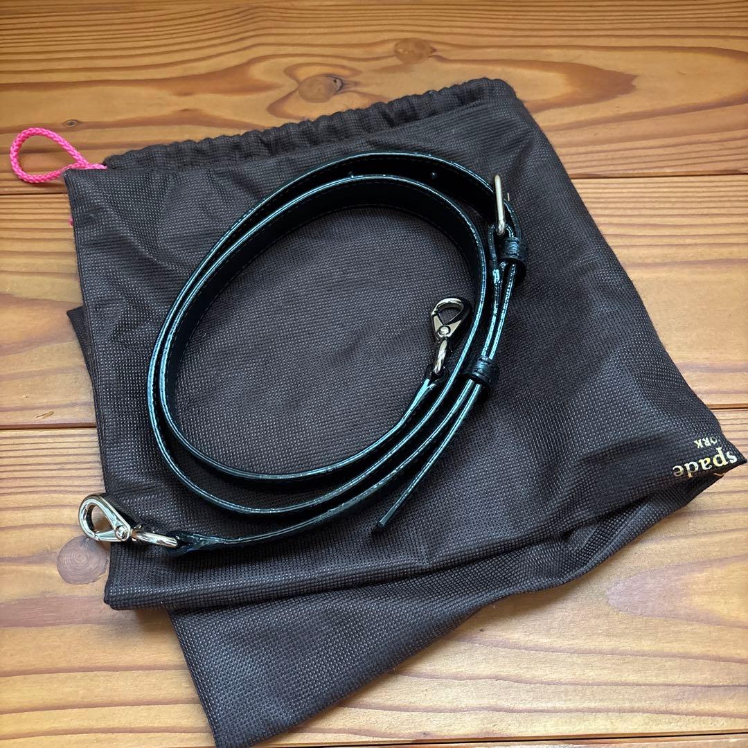 美品ケイトスペード ハンドバッグ 黒 リボン 美品ケイトスペード ハンドバッグ 黒 リボン