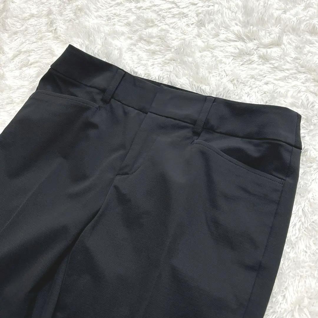 ミッシェルクラン×自由区　ビジネス パンツスーツ　ノーカラー　白 濃紺 S 春夏