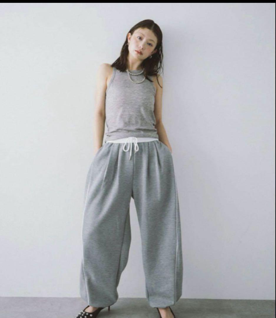HANNE サイドラインスウェットパンツ