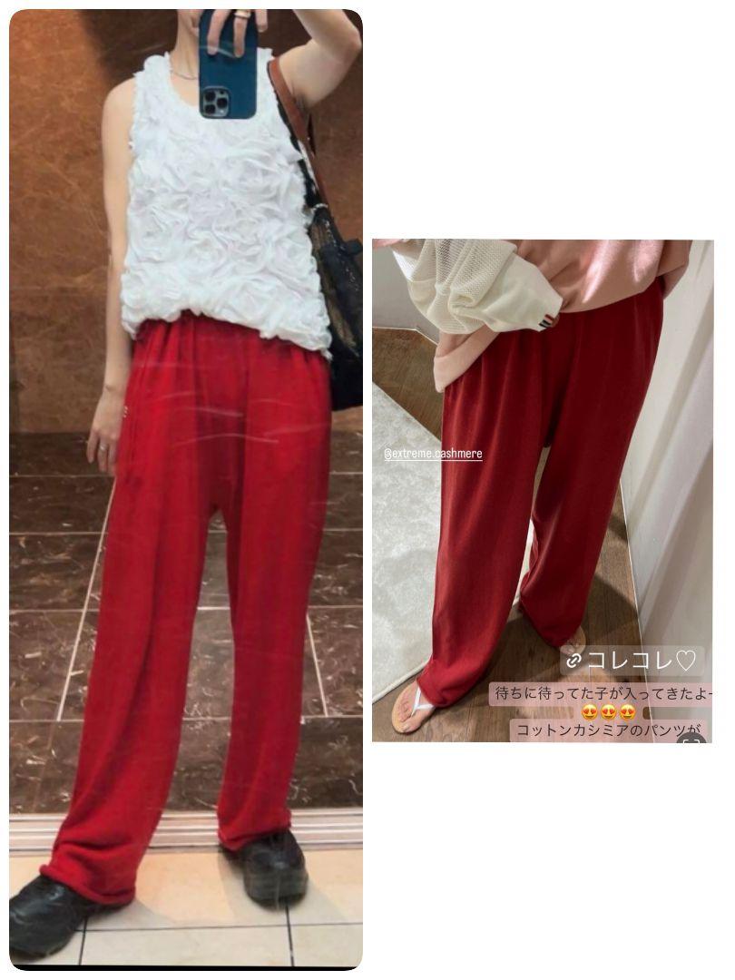 未使用 23AW エクストリームカシミヤ judo パンツ ピンクロン