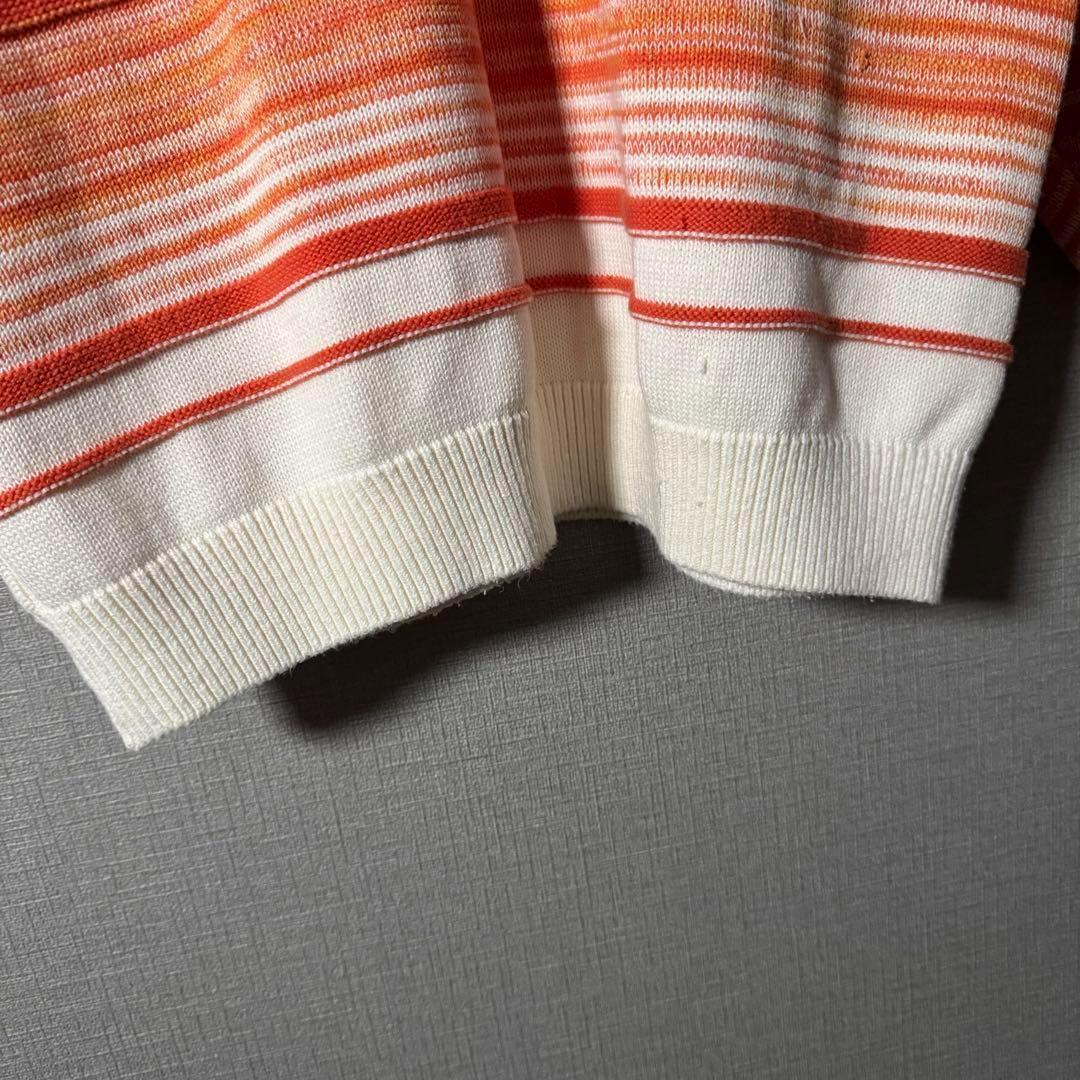 CASTELBAJAC グラデーションニット ボーダー ビッグロゴ刺繍 L〜XL CASTELBAJAC グラデーションニット ボーダー ビッグロゴ刺繍 L〜XL