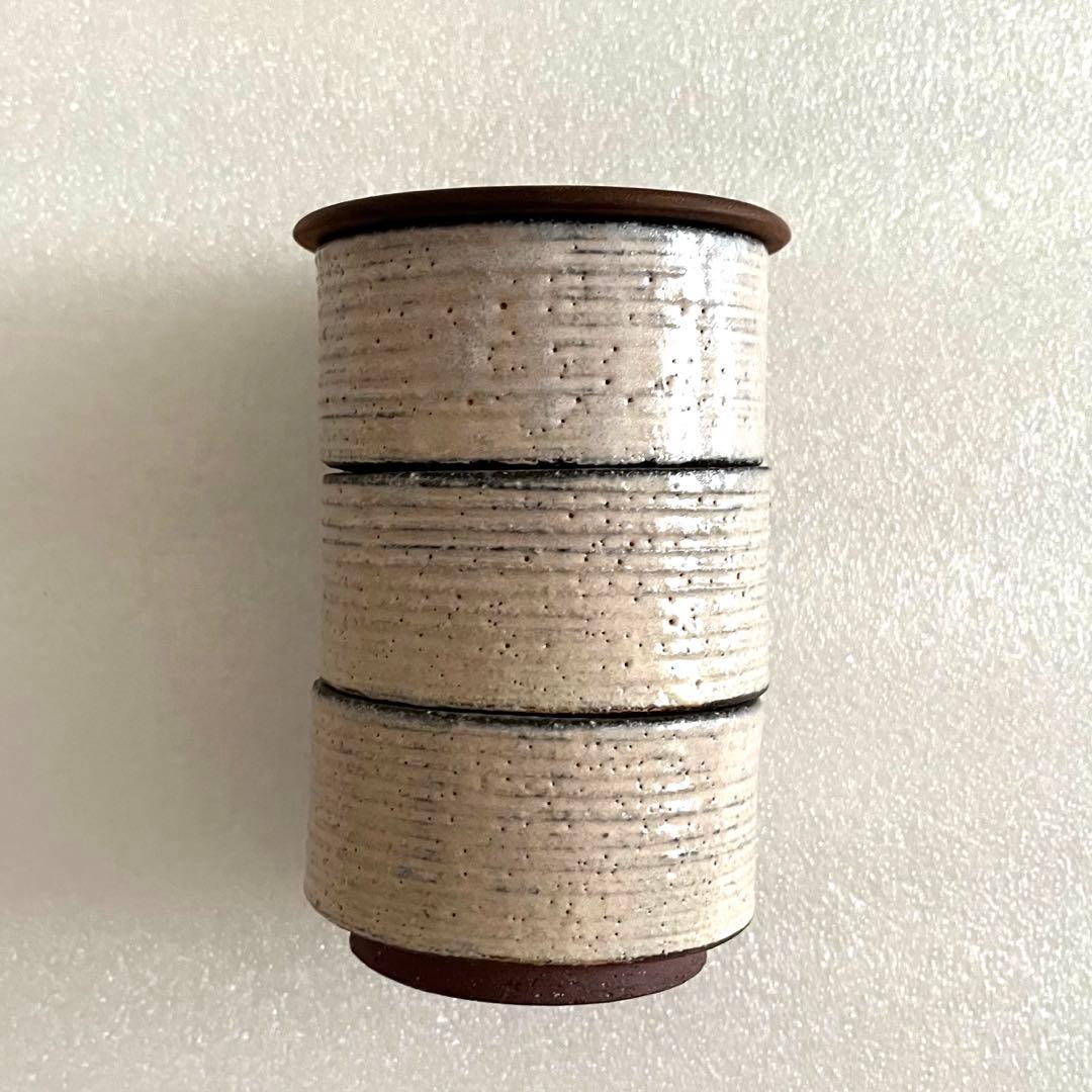 小澤基晴さん 新品未使用 粉引 重ね小鉢 三段アウトレッ 小澤基晴さん 新品未使用 粉引 重ね小鉢 三段アウトレッ