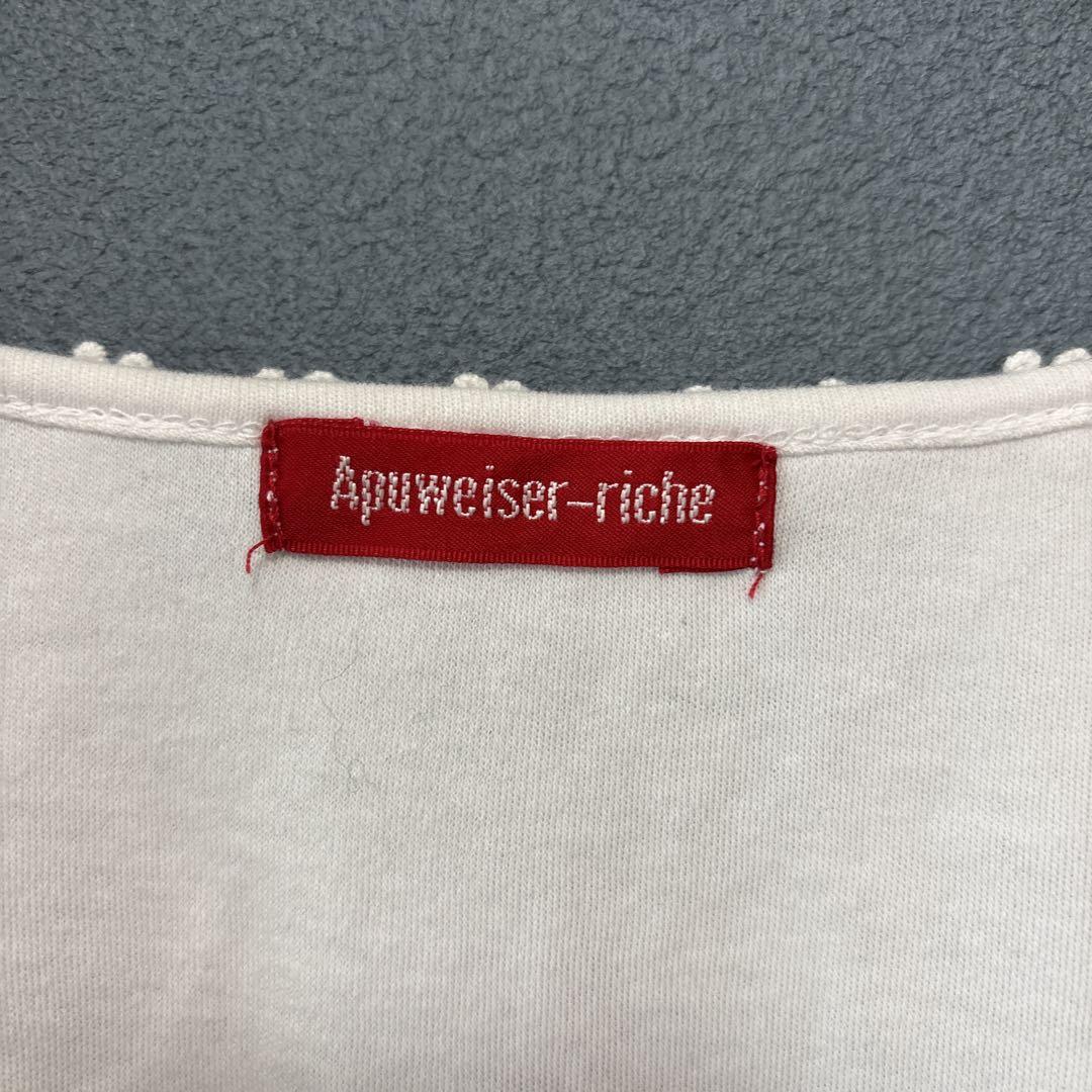 アプワイザーリッシェ［M］Tシャツ　カットソー　半袖　フレンチスリーブ　花柄刺繍
