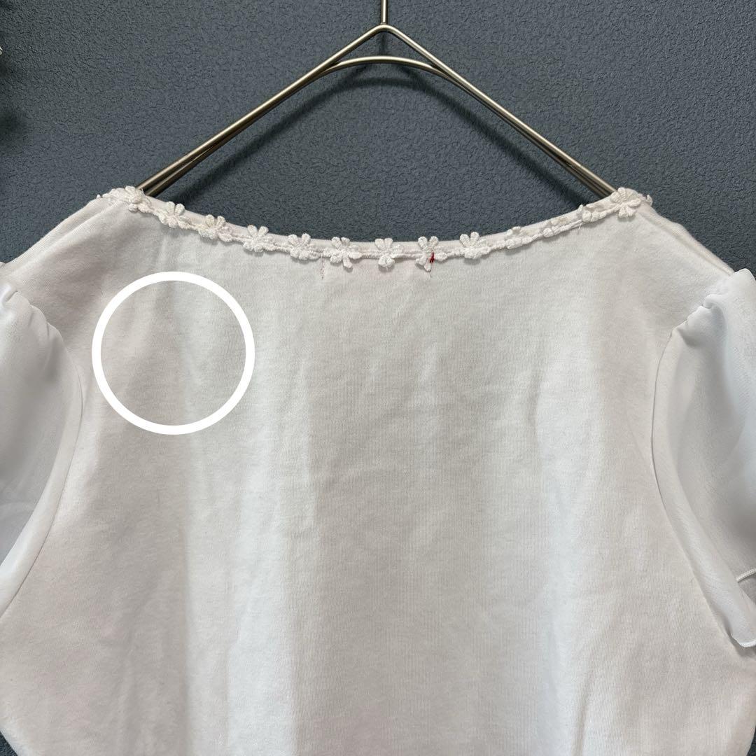 アプワイザーリッシェ［M］Tシャツ　カットソー　半袖　フレンチスリーブ　花柄刺繍