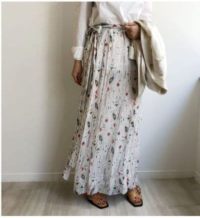 イザベルマラン✳シルクプリントラップスカート✳ aljaser.com.bh