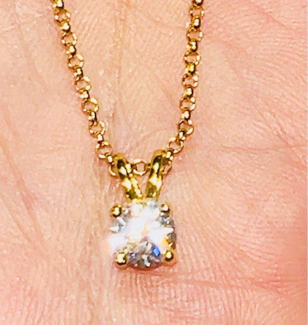 福袋売れ残りセール 匿名配送 18k ダイヤモンドネックレス 0.5カラット 鑑別書 アクセサリー