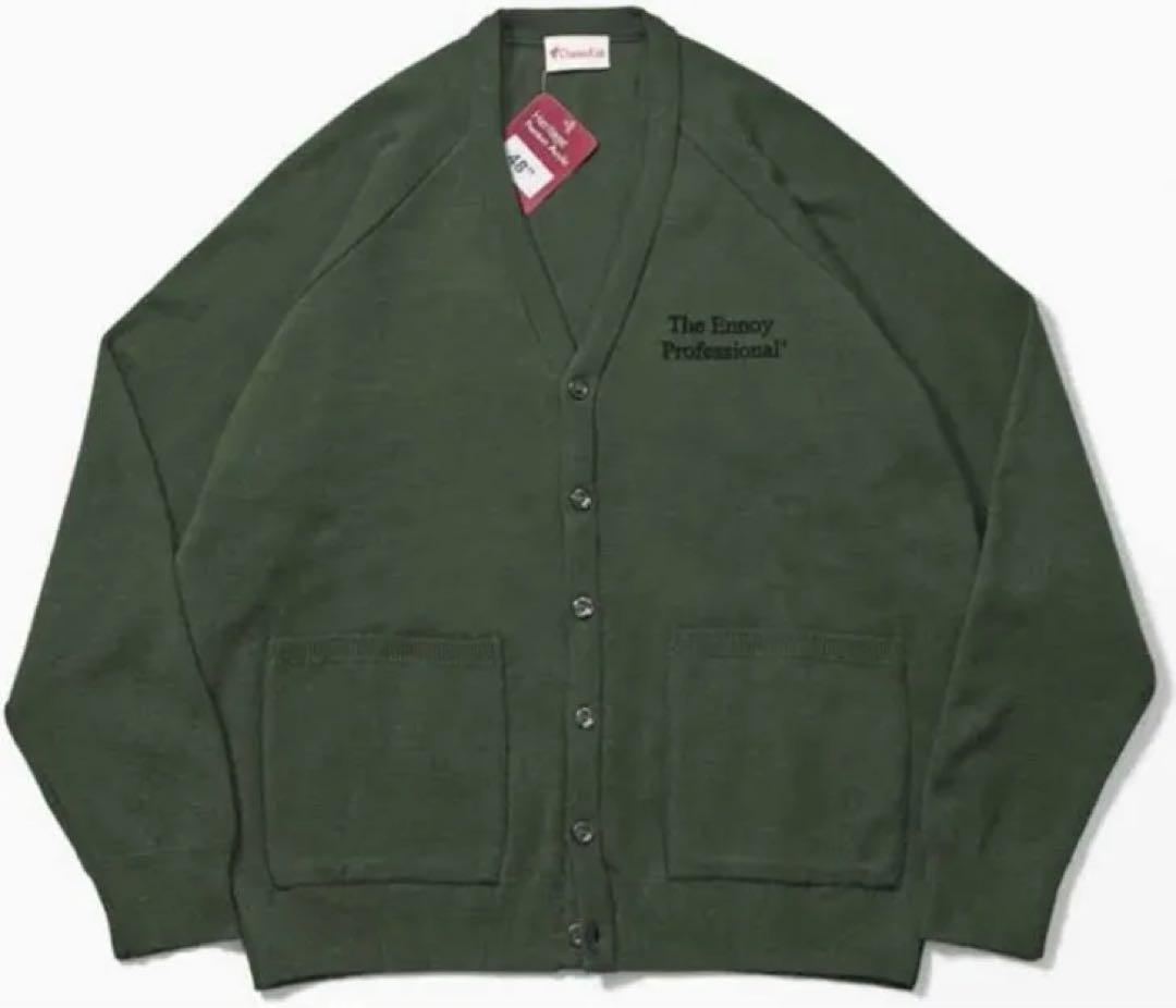 ennoy BUTTON CARDIGAN green bottle