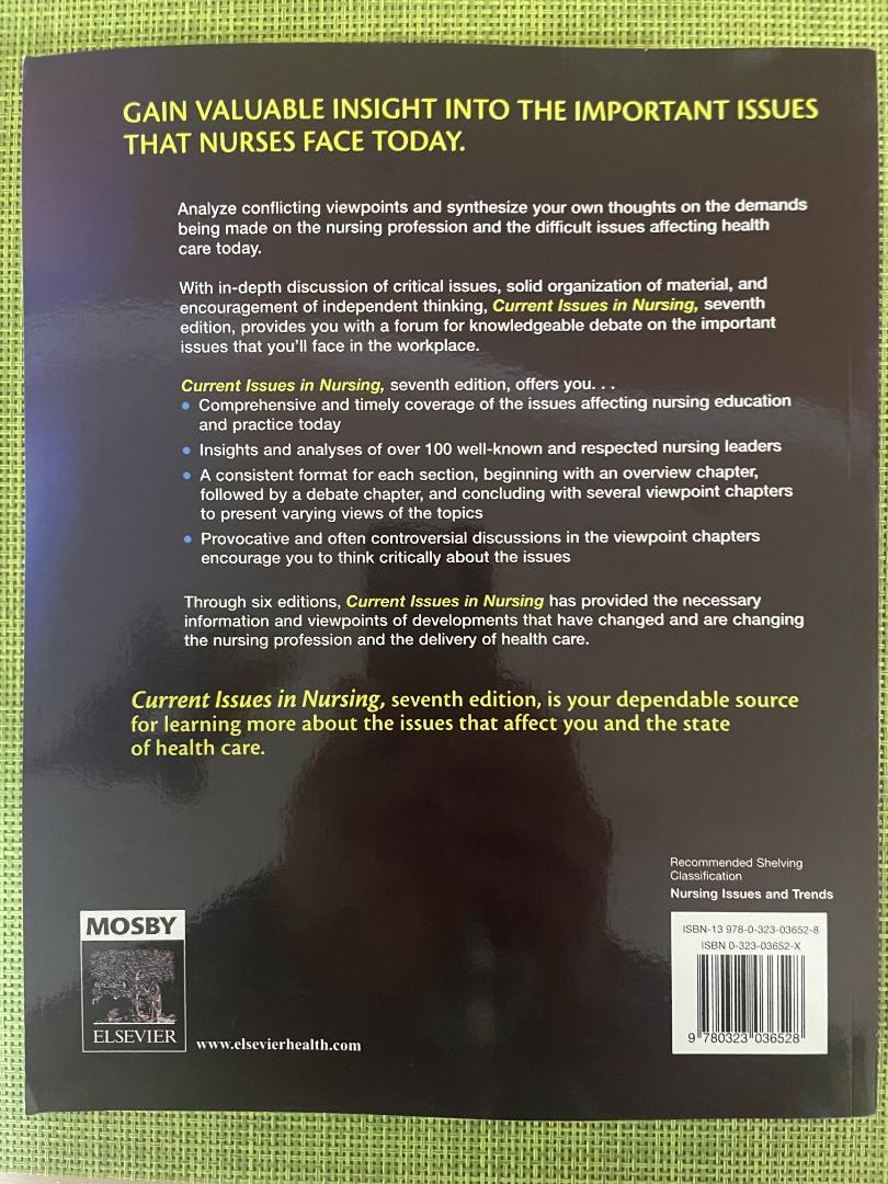 洋書 Current Issues in Nursing