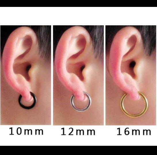 オンラインショップ フープピアス ステンレス ゴールド16mm 両耳セット メンズ レディース 兼用 Riversidemedicalarts Com