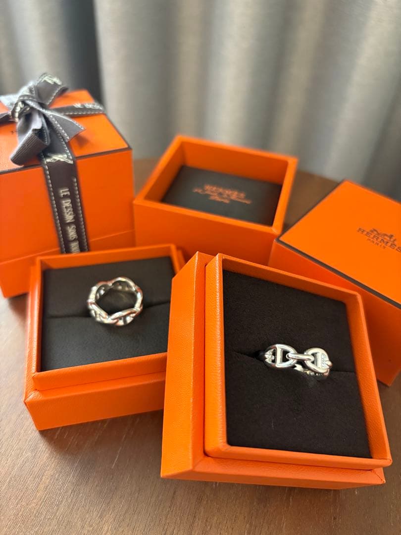 【新品未使用】【14号】HERMES アンシェネリング　PM 54