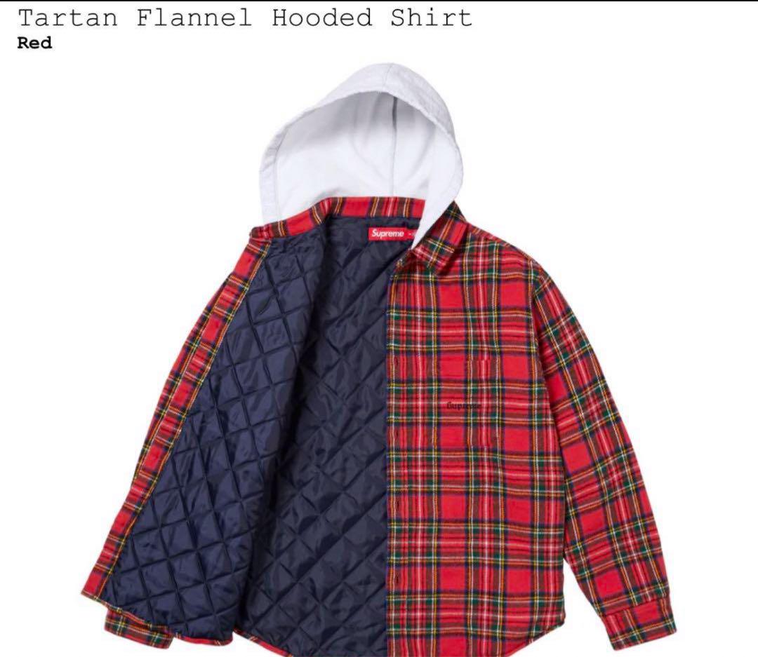 スケートボード SUPREME  tartan flannel hooded shirt L